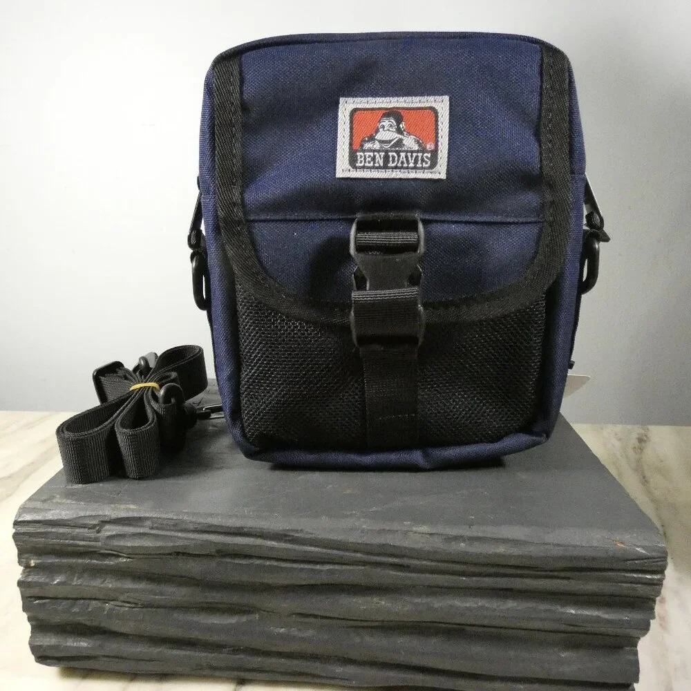 Ben Davis Waist, Shoulder Compartments Cross Body Bag Blue and Black